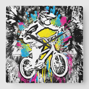 Classic Bmx Bike - Bmx Freestyle Bmx Square Clock