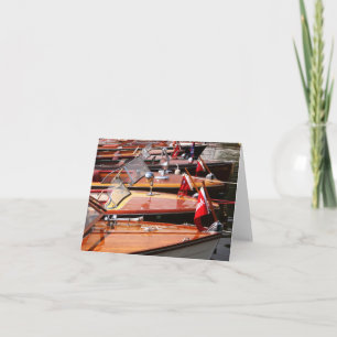 Classic Boats greeting card. Card