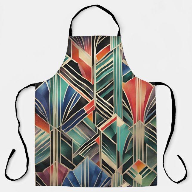 Classic Boho Jazzy Geometric  Elegant Design Apron (Front)