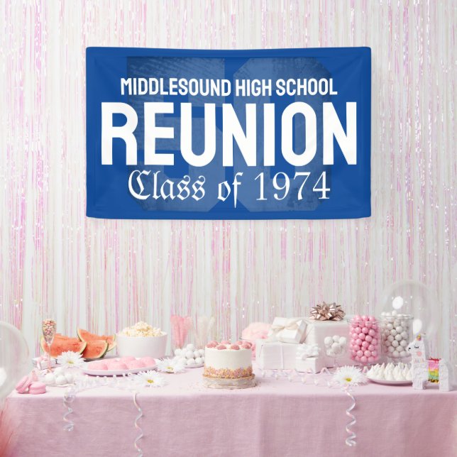 Classic Bold 50 Year High School Reunion Class of Banner (Party)