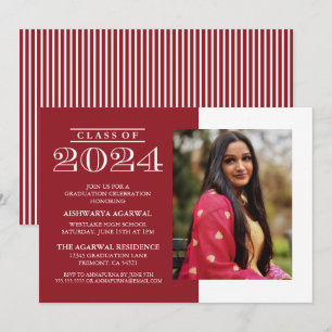 CLASSIC BOLD CLASS OF 2024 GRADUATION INVITATION