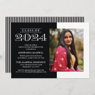 CLASSIC BOLD CLASS OF 2024 GRADUATION INVITATION