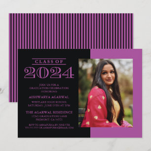 CLASSIC BOLD CLASS OF 2024 GRADUATION INVITATION