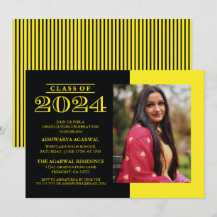 CLASSIC BOLD CLASS OF 2024 GRADUATION INVITATION