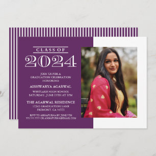 CLASSIC BOLD CLASS OF 2024 GRADUATION INVITATION