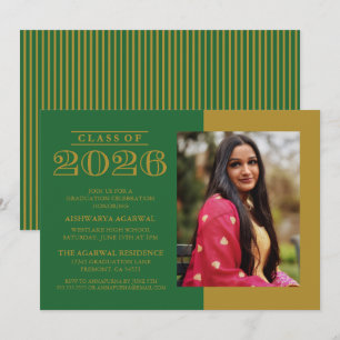 CLASSIC BOLD CLASS OF 2026 GRADUATION INVITATION