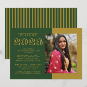 CLASSIC BOLD CLASS OF 2026 GRADUATION INVITATION