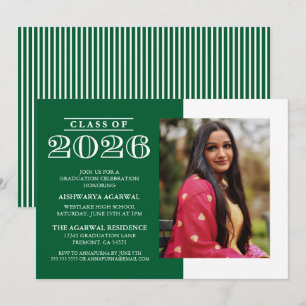 CLASSIC BOLD CLASS OF 2026 GRADUATION INVITATION