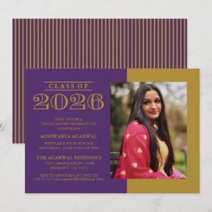 CLASSIC BOLD CLASS OF 2026 GRADUATION INVITATION
