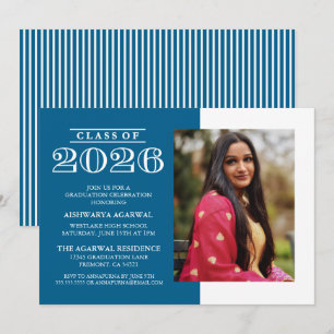 CLASSIC BOLD CLASS OF 2026 GRADUATION INVITATION