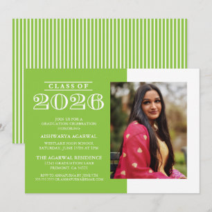 CLASSIC BOLD CLASS OF 2026 GRADUATION INVITATION