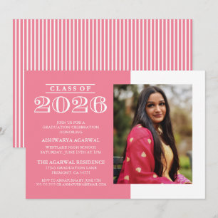 CLASSIC BOLD CLASS OF 2026 GRADUATION INVITATION