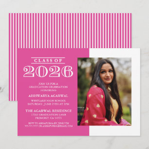 CLASSIC BOLD CLASS OF 2026 GRADUATION INVITATION