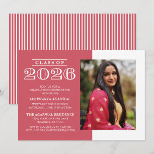 CLASSIC BOLD CLASS OF 2026 GRADUATION INVITATION