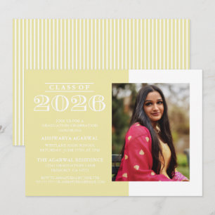 CLASSIC BOLD CLASS OF 2026 GRADUATION INVITATION