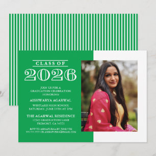 CLASSIC BOLD CLASS OF 2026 GRADUATION INVITATION