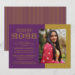 CLASSIC BOLD CLASS OF 2026 GRADUATION INVITATION