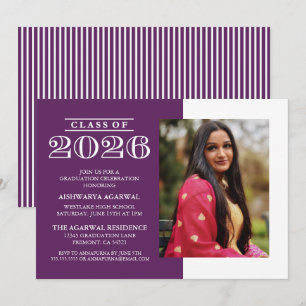 CLASSIC BOLD CLASS OF 2026 GRADUATION INVITATION