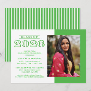 CLASSIC BOLD CLASS OF 2026 GRADUATION INVITATION