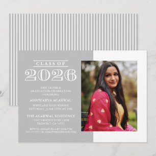 CLASSIC BOLD CLASS OF 2026 GRADUATION INVITATION