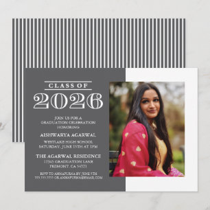 CLASSIC BOLD CLASS OF 2026 GRADUATION INVITATION