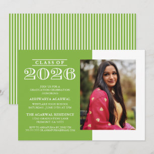 CLASSIC BOLD CLASS OF 2026 GRADUATION INVITATION