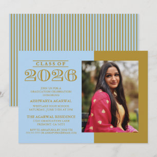 CLASSIC BOLD CLASS OF 2026 GRADUATION INVITATION