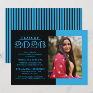 CLASSIC BOLD CLASS OF 2026 GRADUATION INVITATION