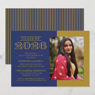 CLASSIC BOLD CLASS OF 2026 GRADUATION INVITATION
