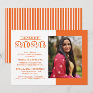 CLASSIC BOLD CLASS OF 2026 GRADUATION INVITATION