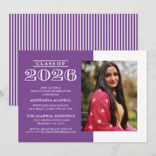 CLASSIC BOLD CLASS OF 2026 GRADUATION INVITATION