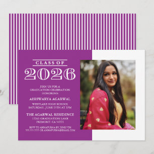 CLASSIC BOLD CLASS OF 2026 GRADUATION INVITATION