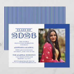 CLASSIC BOLD CLASS OF 2026 GRADUATION INVITATION