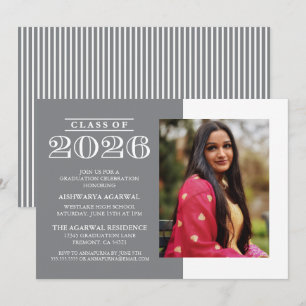 CLASSIC BOLD CLASS OF 2026 GRADUATION INVITATION