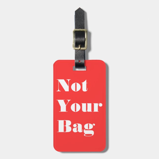 Classic Bold Dialogue Balloon Graphic Luggage Tag (Front Vertical)
