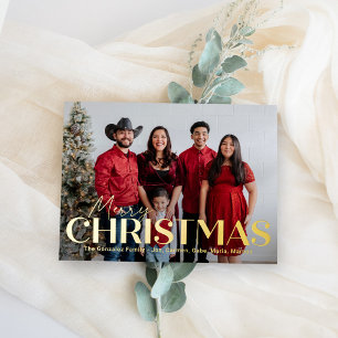 Classic Bold Foil Christmas Card