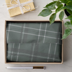 Classic bold holiday plaid hunter green tissue paper