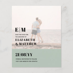 Classic BOLD PHOTO OVERLAY Save the Dates BUDGET Flyer