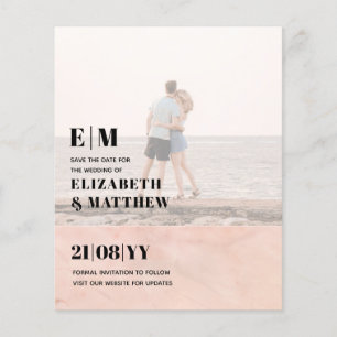 Classic BOLD PHOTO OVERLAY Save the Dates BUDGET Flyer