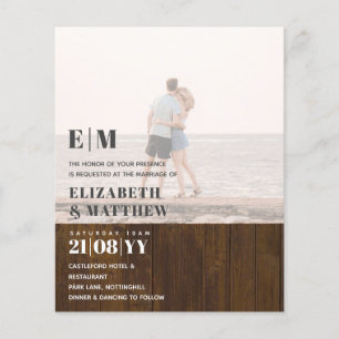 Classic BOLD PHOTO OVERLAY Wedding Invite BUDGET Flyer
