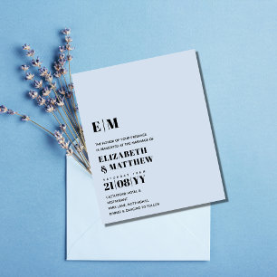 Classic BOLD Text Only Wedding Invitation Simple Flyer