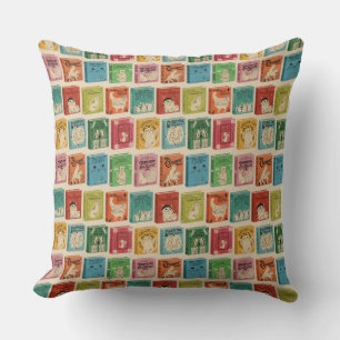 Classic Book Cat Literature Puns Cushion