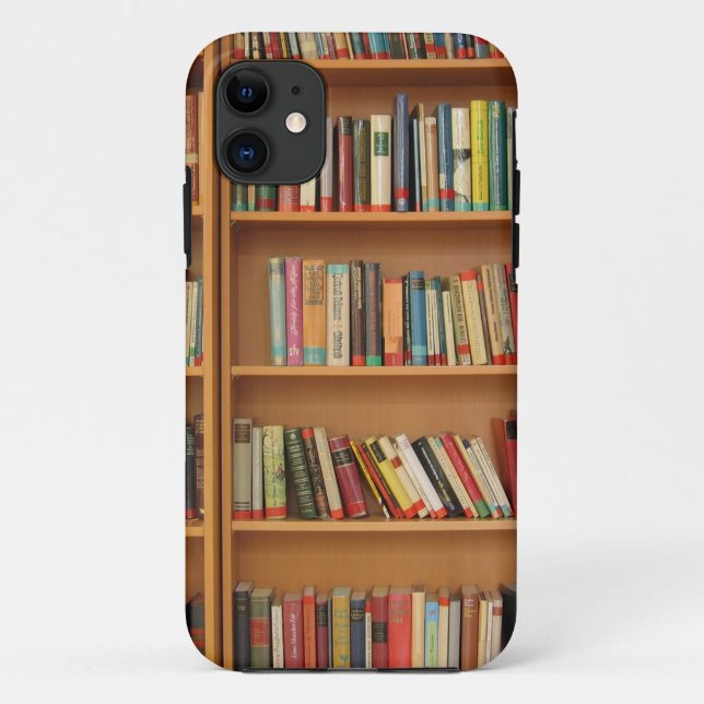 Classic book shelf pattern, bookcase,books,old Case-Mate iPhone case (Back)
