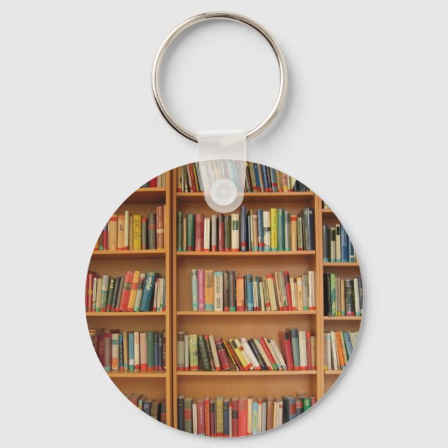 Classic book shelf pattern, bookcase,books,old key ring (Front)