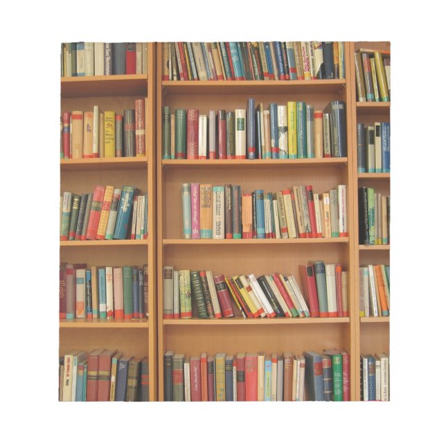 Classic book shelf pattern, bookcase,books,old notepad (Front)