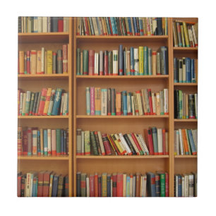 Classic book shelf pattern, bookcase,books,old tile