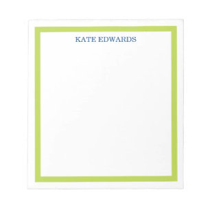 Classic Border Lime Green Notepad