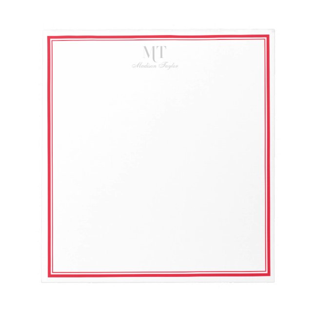 Classic Border Personalised Notepad (Front)