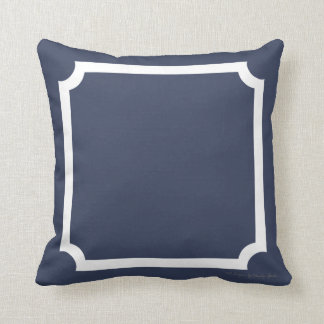 Classic Border Pillow in Nautical/White