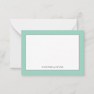 Classic Border Sage Green Note Card
